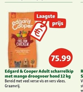 Maxi Zoo Edgard & cooper adult scharrelkip met mango droogvoer hond 12 kg aanbieding