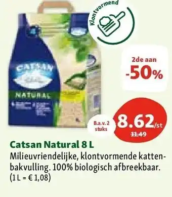 Maxi Zoo Catsan natural 8 l aanbieding