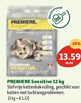 Maxi Zoo Premiere sensitive 12 kg aanbieding