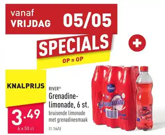 ALDI River Grenadine-limonade, 6 st. 6 x 50cl aanbieding