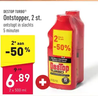 ALDI Destop turbo Ontstopper, 2 st. 2 x 500ml aanbieding
