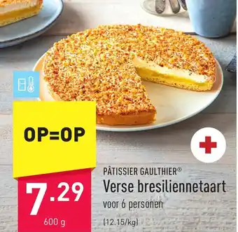 ALDI Patissier gaulthier verse bresiliennetaart 600g aanbieding
