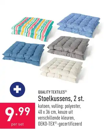 ALDI Quality textiles Stoelkussens, 2 st. 40 x 36 cm aanbieding