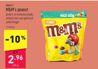 ALDI M&M's peanut 400g aanbieding