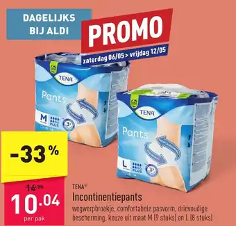 ALDI Tena Incontinentiepants aanbieding