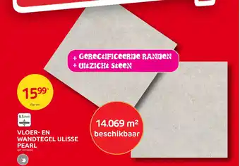 Brico Vloer- en wandtegel ulisse pearl aanbieding