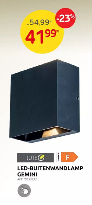 Brico Led-buitenwandlamp gemini aanbieding