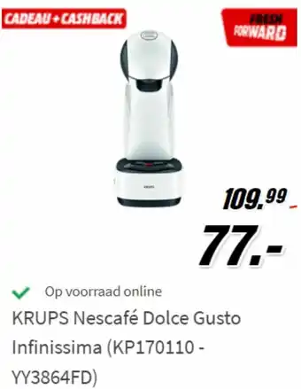 MediaMarkt Krups Nescafé Dolce Gusto Infinissima (KP170110 - YY3864FD) aanbieding