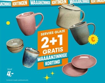 Kwantum Servies glaze aanbieding