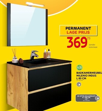 Brico Badkamermeubel milenio indus l 80 cm aanbieding