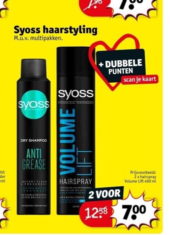 Kruidvat Syoss haarstyling aanbieding