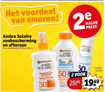 Kruidvat Ambre solaire zonbescherming en aftersun aanbieding