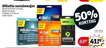 Kruidvat Gillette navulmesjes aanbieding