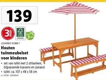 Houten tuinmeubelset voor kinderen