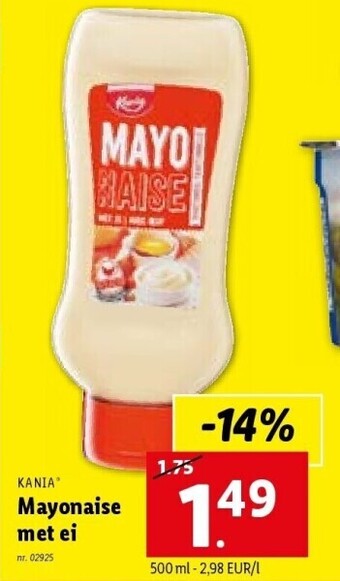 Lidl Mayonaise met ei aanbieding