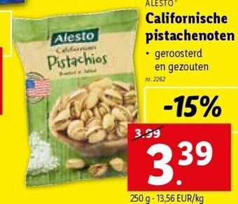 Lidl Californische pistachenoten aanbieding