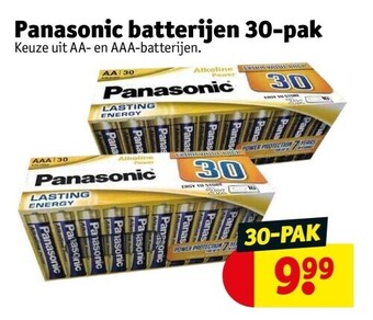Kruidvat Panasonic batterĳen 30-pak aanbieding