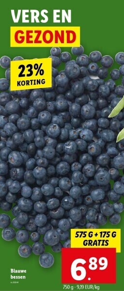 Lidl Blauwe bessen aanbieding