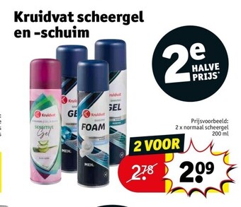 Kruidvat Kruidvat scheergel en -schuim aanbieding