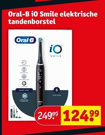 Kruidvat Oral-b io smile elektrische tandenborstel aanbieding