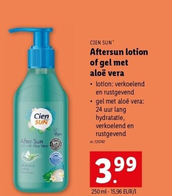Aftersun lotion of gel met aloë vera