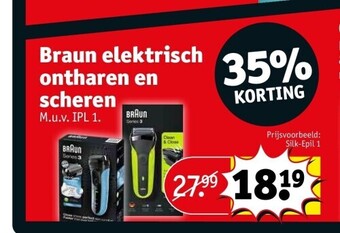 Kruidvat Braun elektrisch ontharen en scheren aanbieding