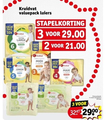 Kruidvat Kruidvat valuepack luiers aanbieding