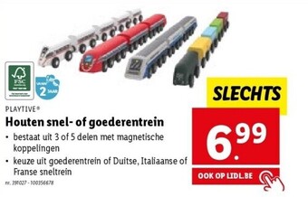 Lidl Houten snel- of goederentrein aanbieding