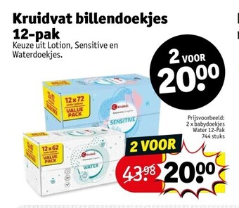 Kruidvat Kruidvat billendoekjes 12-pak aanbieding