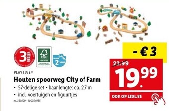 Lidl Houten spoorweg city of farm aanbieding