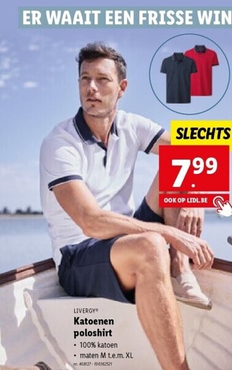 Lidl Katoenen poloshirt aanbieding