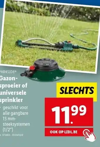Lidl Gazonsproeier of universele sprinkler aanbieding