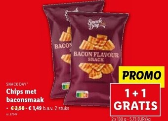 Lidl Chips met baconsmaak aanbieding
