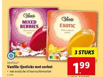 Lidl Vanille-ijssticks met sorbet aanbieding