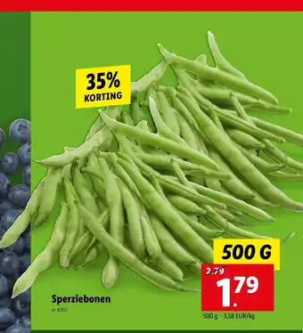 Lidl Sperziebonen 500 g nr. 82212 aanbieding