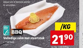 Lidl Volledige zalm met staartstuk nr. 04273 aanbieding