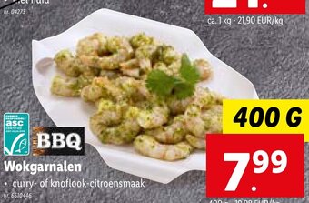 Lidl Wokgarnalen 400g nr 6610446 aanbieding