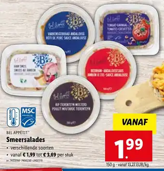 Lidl BEL APPÉTIT Smeersalades aanbieding