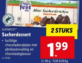 Lidl ALPENFEST Sacherdessert nr. 145405 aanbieding