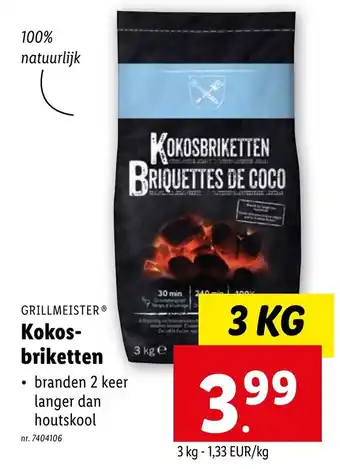 GRILLMEISTERⓇ Kokos- briketten 3kg nr. 7404106
