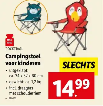 Lidl ROCKTRAIL Campingstoel voor Kinderen nr. 398603 aanbieding