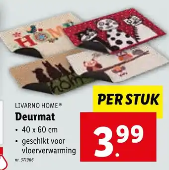 Lidl LIVARNO HOME Ⓡ Deurmat 40 x 60cm nr. 371966 aanbieding