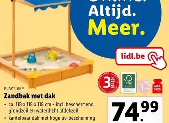Lidl PLAYTIVEⓇ Zandbak met dak nr. 373604 - 100360579 aanbieding