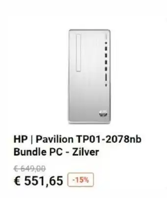 Krëfel HP Pavilion TP01-2078nb Bundle PC - Zilver aanbieding