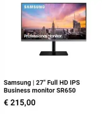 Krëfel Samsung | 27" Full HD IPS Business Monitor SR650 aanbieding