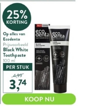 Black white toothpaste 100 ml