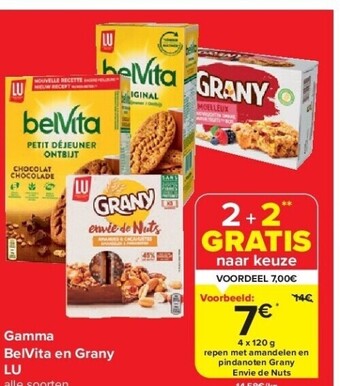 Carrefour Gamma belvita en grany lu aanbieding