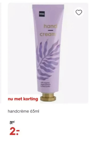 HEMA Handcrème 65ml aanbieding
