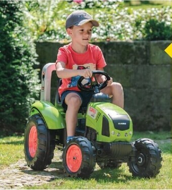 Supra Bazar Pedaaltractor met aanhangwagen claas arion 430 161 cm aanbieding