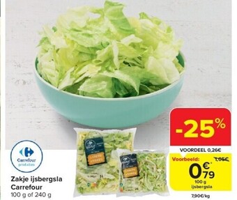 Carrefour Zakje ijsbergsla carrefour aanbieding